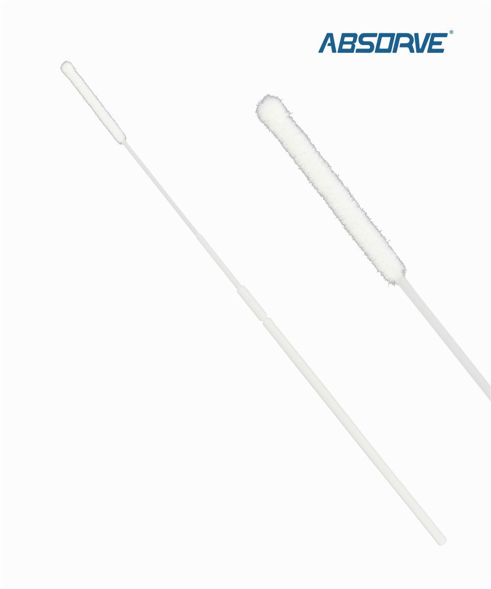 Swab para coleta de amostras haste de plástico ponta nylon